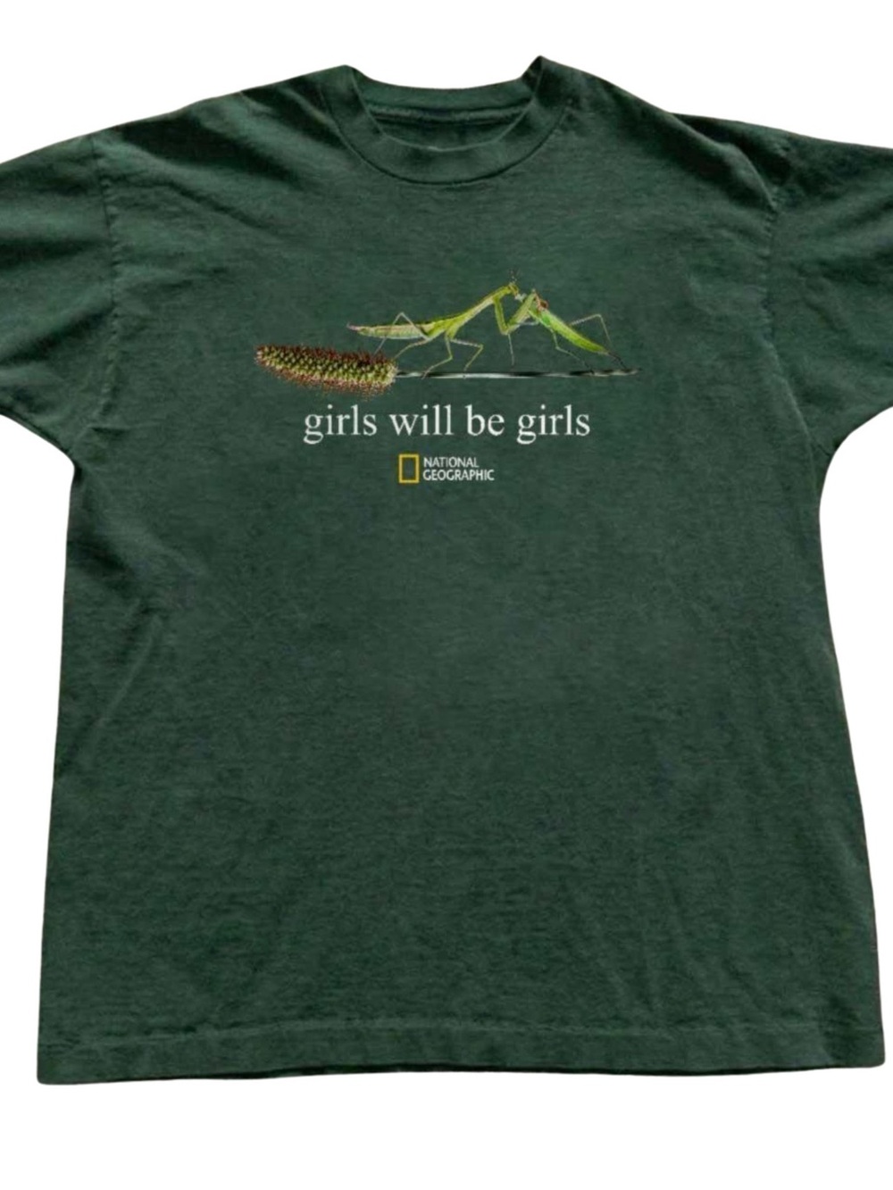 Gildan Dark Green Tee with Praying Mantis Graphic, Gift For Him, For Her